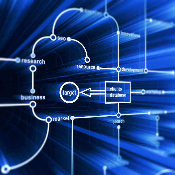 Concept database 3d rendering
